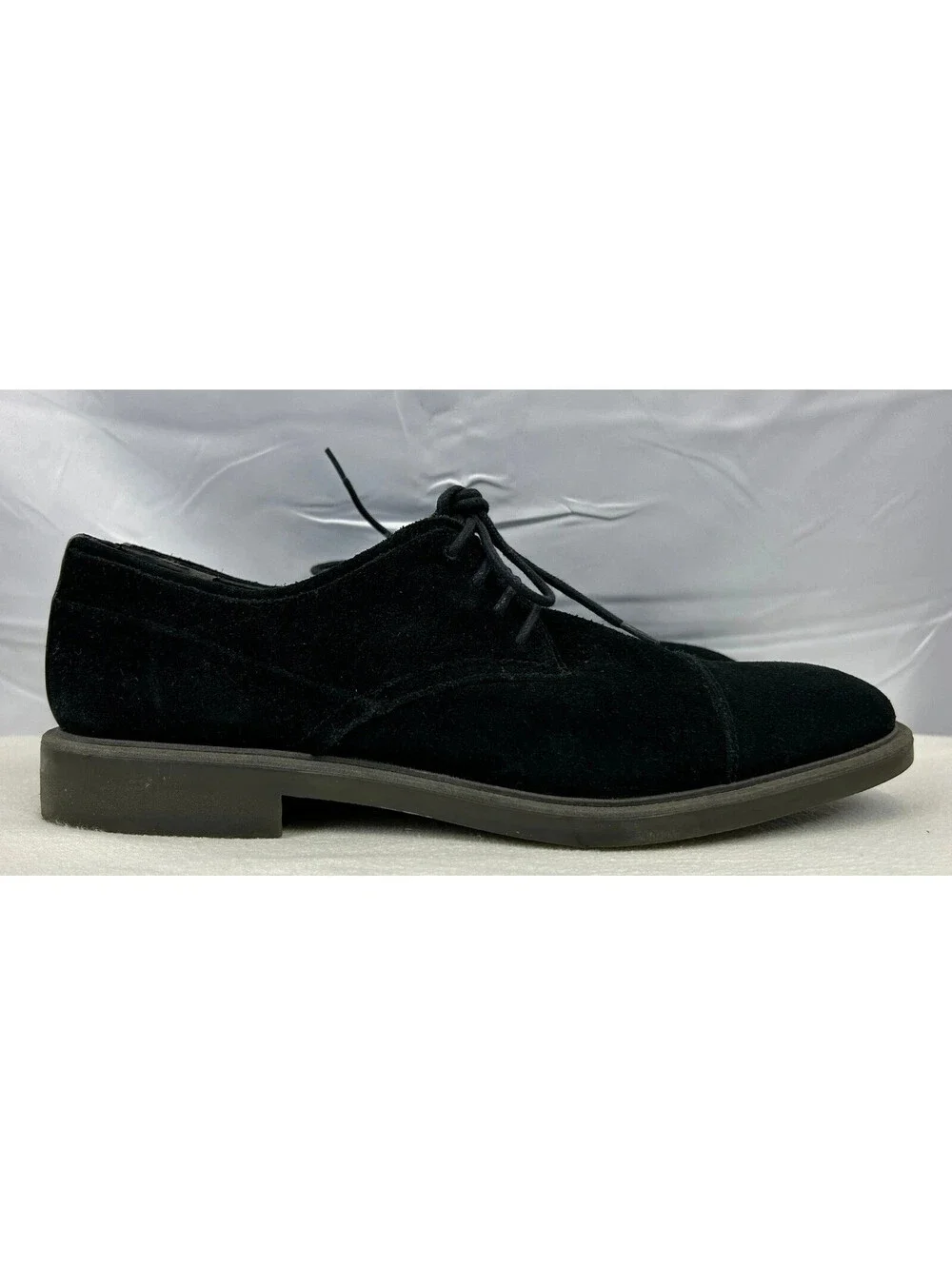 Calvin Klein Upton Men's Black Suede Cap Toe Derby Dress Shoes Size 11.5